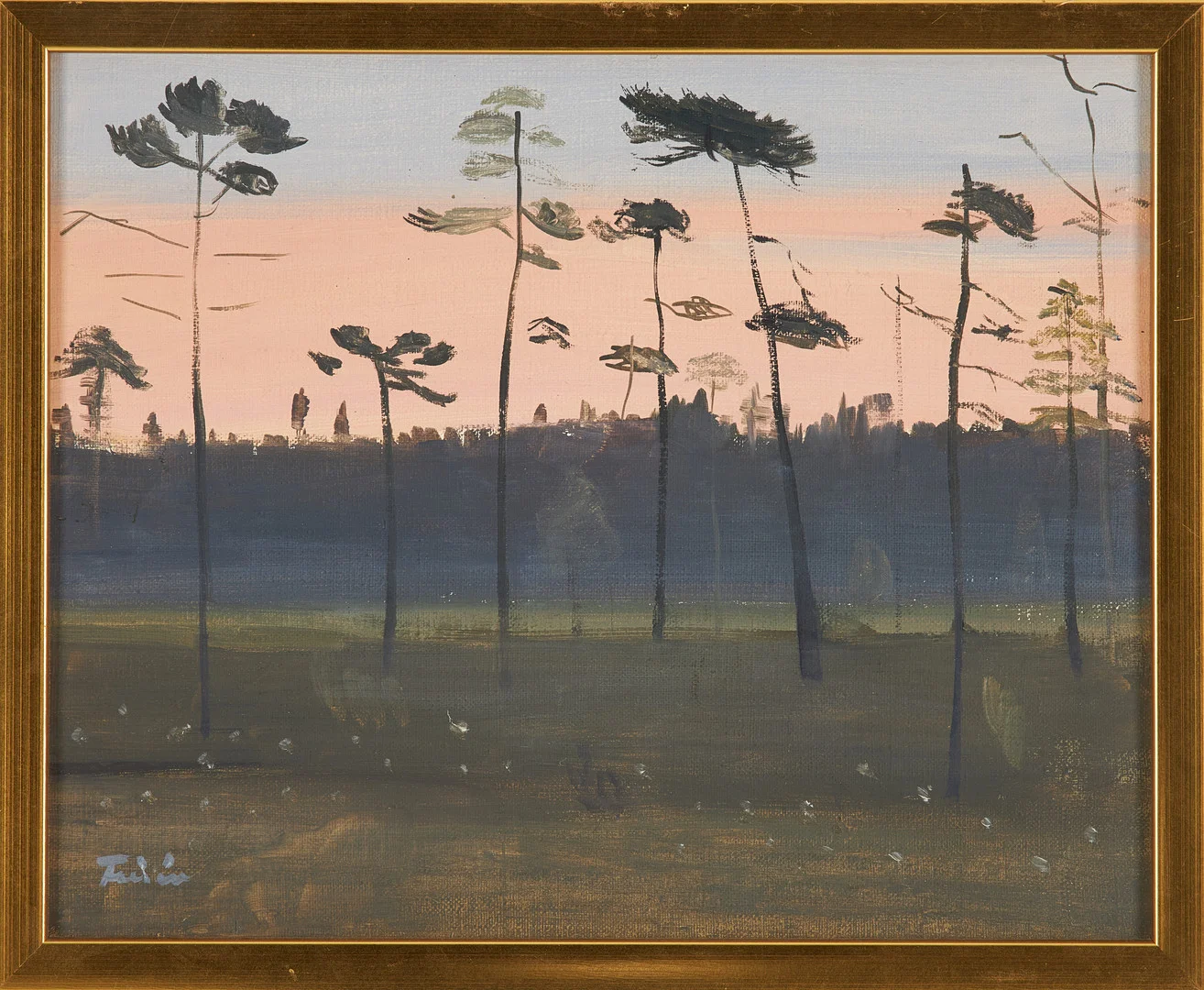 VERA FRISÉN. Landskap, skymning. — Paintings — Stockholms Auktionsverk Sickla