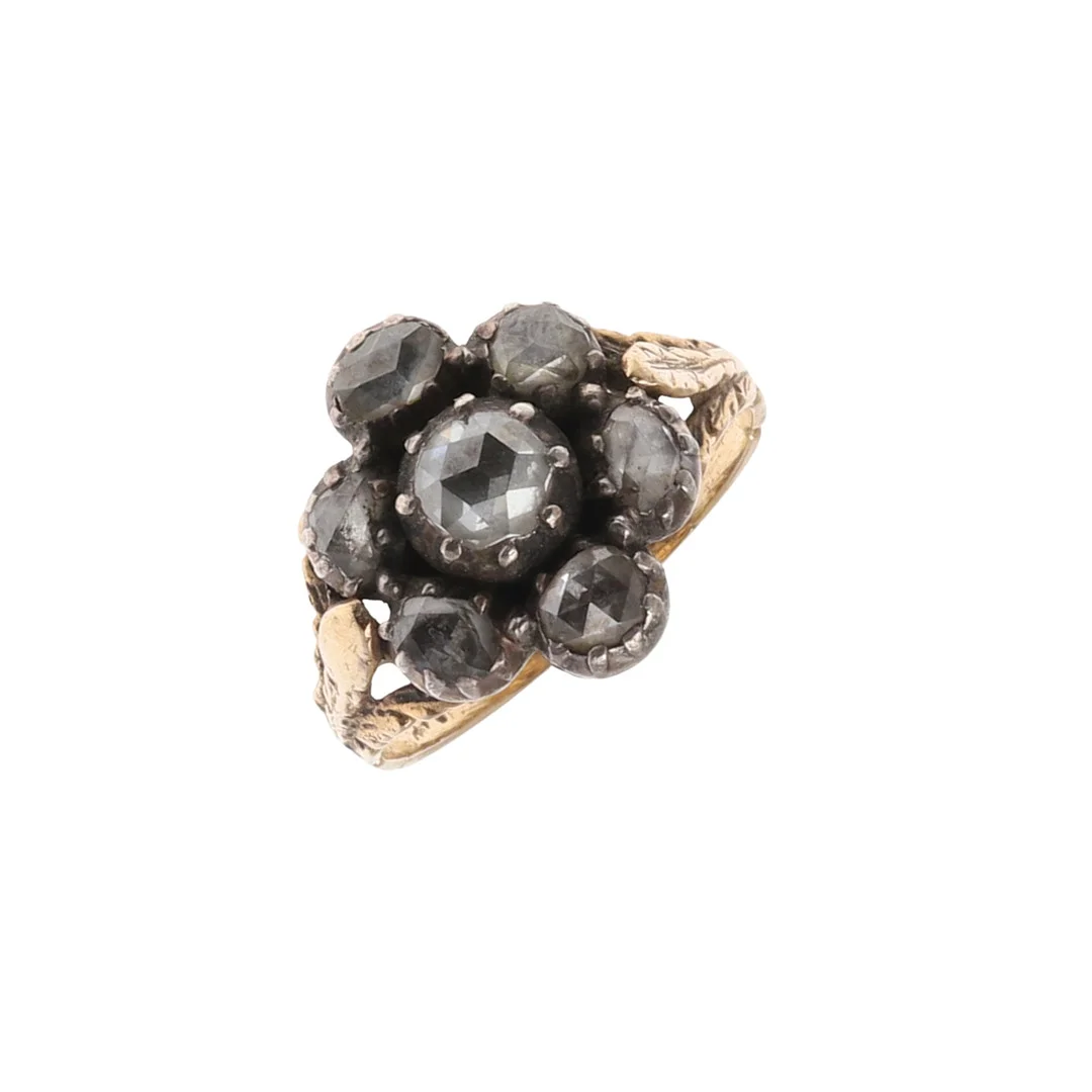 A VICTORIAN DIAMOND CLUSTER RING. — Rings — Lawrences Auctioneers