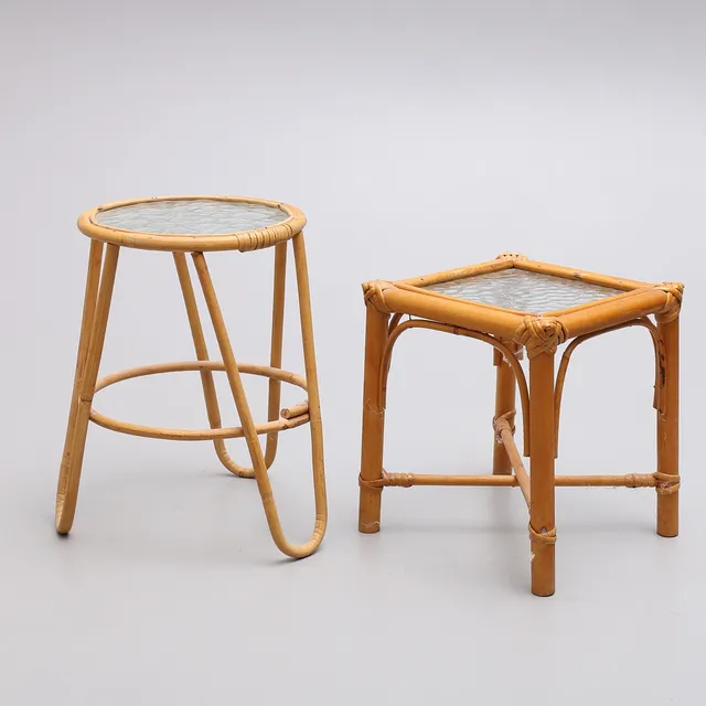 PIEDESTALER, bambu, 2 st, 1900-talets andra hälft.