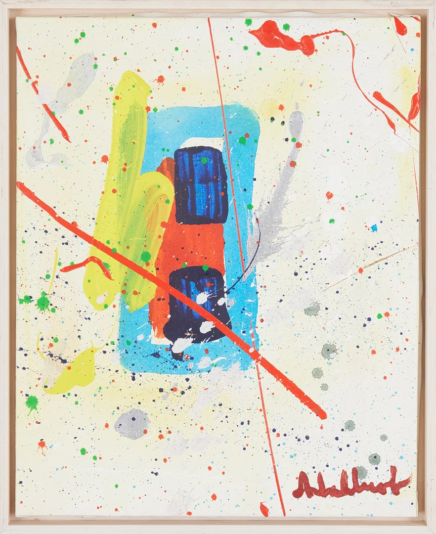 PER ADALBERT (FÖDD 1953). Komposition, signerad Adalbert, akryl på duk. — Paintings — Stockholms Auktionsverk Magasin 5