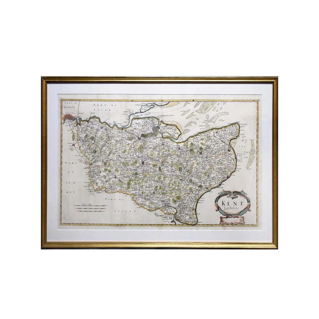 ROBERT MORDEN (1650-1703). KENT, A MAP. — Engravings & Prints — Lots Road Auctions