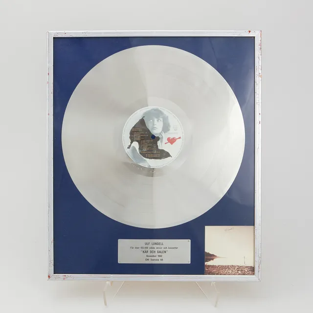 ULF LUNDELL. Platinaskiva, "Kär och Galen", 1982.
