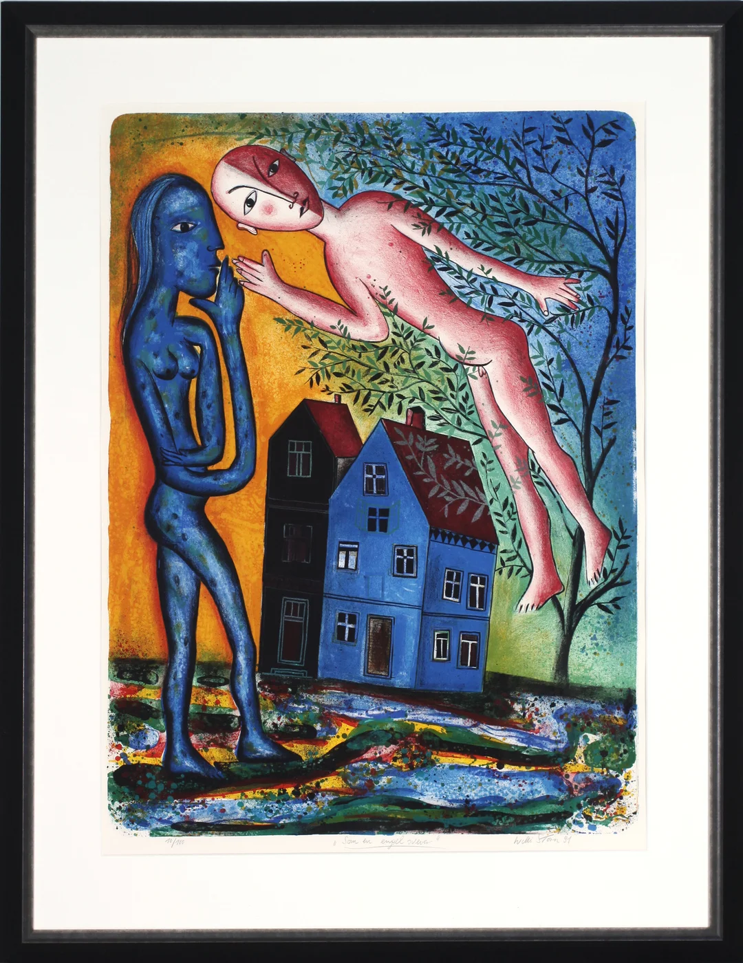 Storn, Willibald — "Som en engel svever" 1991 — Kunst/Grafikk — Blomqvist