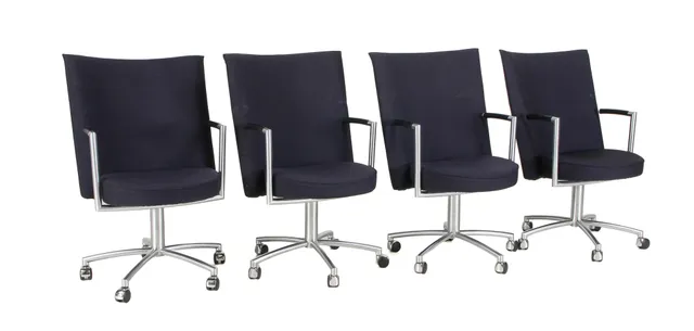 Johannes Foersom & Peter Hjort-Lorentzen. Four 'Partner' lounge office chairs, model EJ-70 (4)