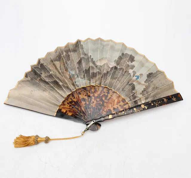Japanese fan, Meiji period, late 19th Century.