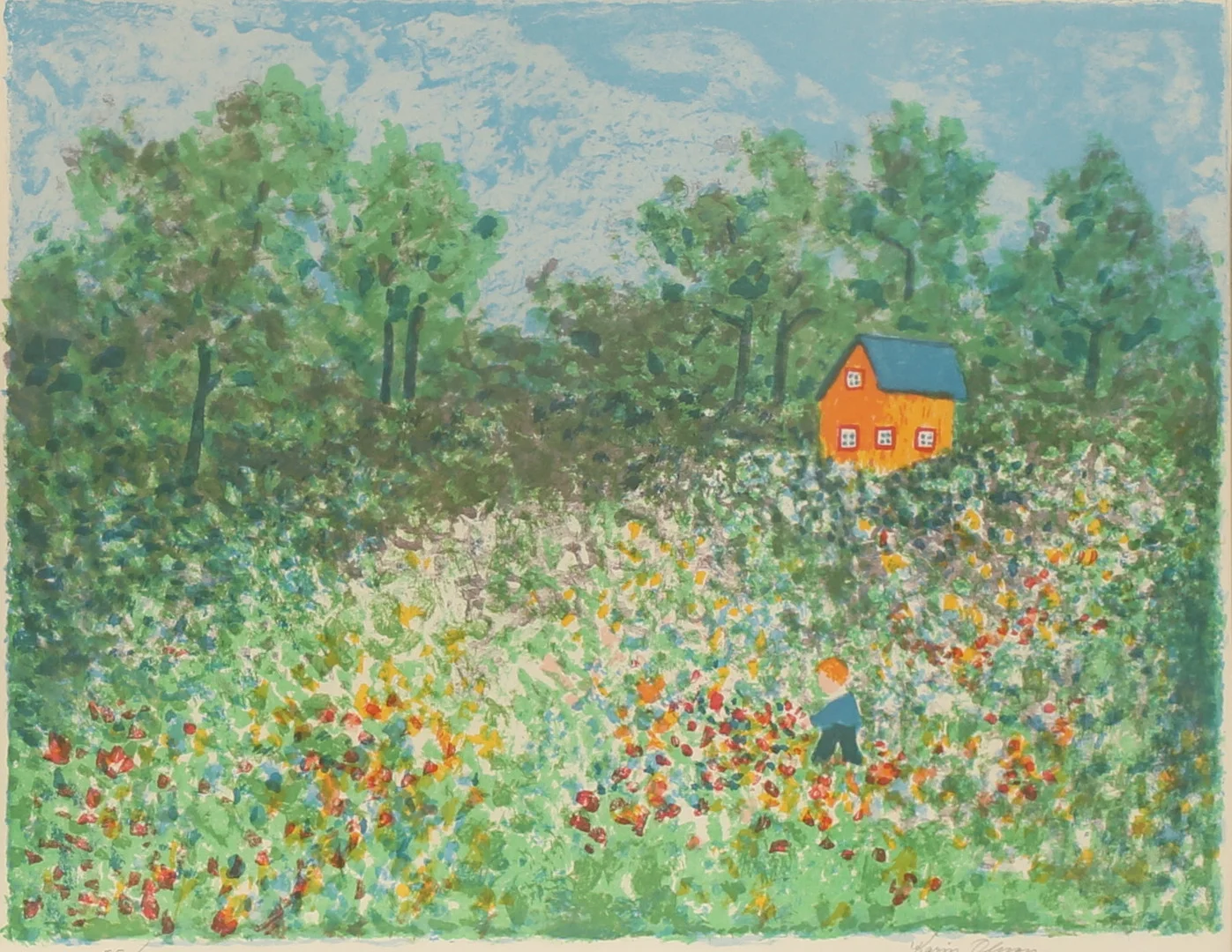 KARIN OLSSON. Färglitografi, signerad och numrerad. — Engravings & Prints — RA Auktionsverket Norrköping