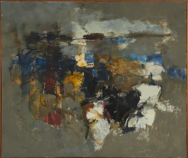 GÖSTA SUNDSTRÖM (1920-2008). Abstrakt komposition, signerad, olja på duk.