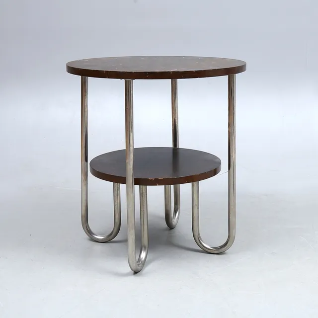 SOFFBORD, träskivor och stålrör, funkis, 1930/40-tal.