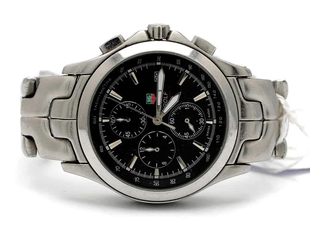 Herrur Tag Heuer Professional Golf Limited Edition Yoshikatsukawaguchi June 2002, i stål, med datum, quartz, kort klocklänk i stål — Klockor/Tag Heuer — Kaplans