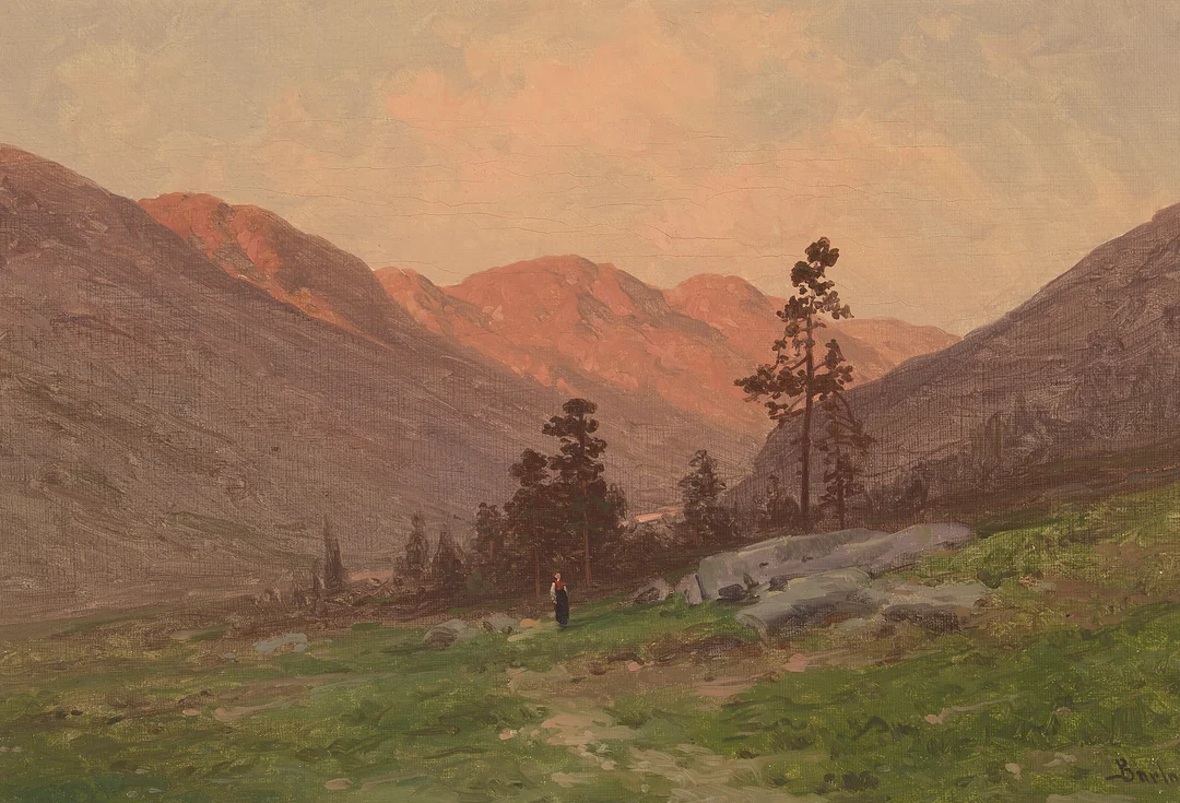 Barlag, Philip — Aften i fjellet — Kunst/Maleri — Blomqvist