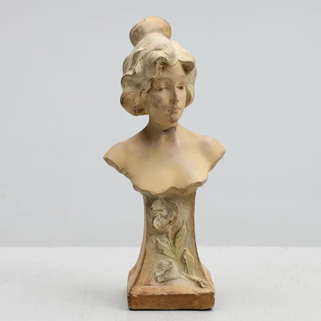 SKULPTUR, byst, gips, jugend, 1900-tal.