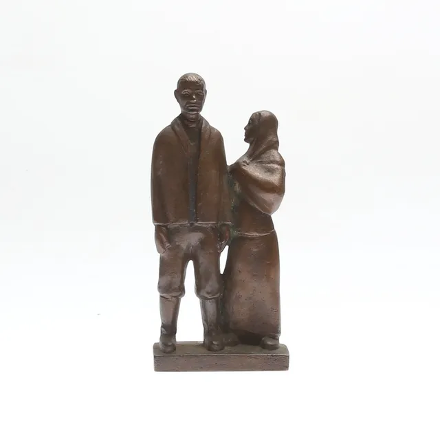AXEL OLSSON. SKULPTUR, metall, signerad, 1900-tal.