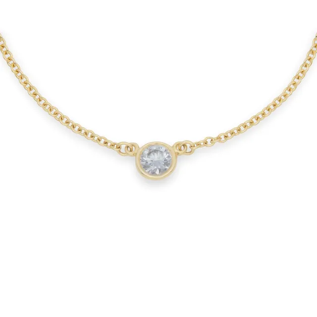 TIFFANY & CO. Diamanthalskæde af 18 kt. guld med brilliantslebet diamant. Elsa Peretti collection, 'Diamonds by the Yard'.