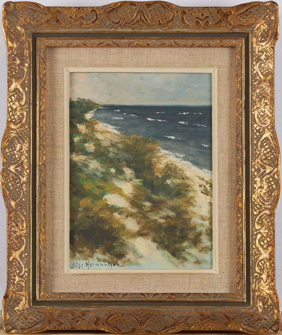 ELSE HERMANSSON (WIEN 1900-1997 STOCKHOLM). "Falsterbo strand", olja på duk, signerad och daterad Else Hermansson 1954. — Paintings — Stockholms Auktionsverk Magasin 5