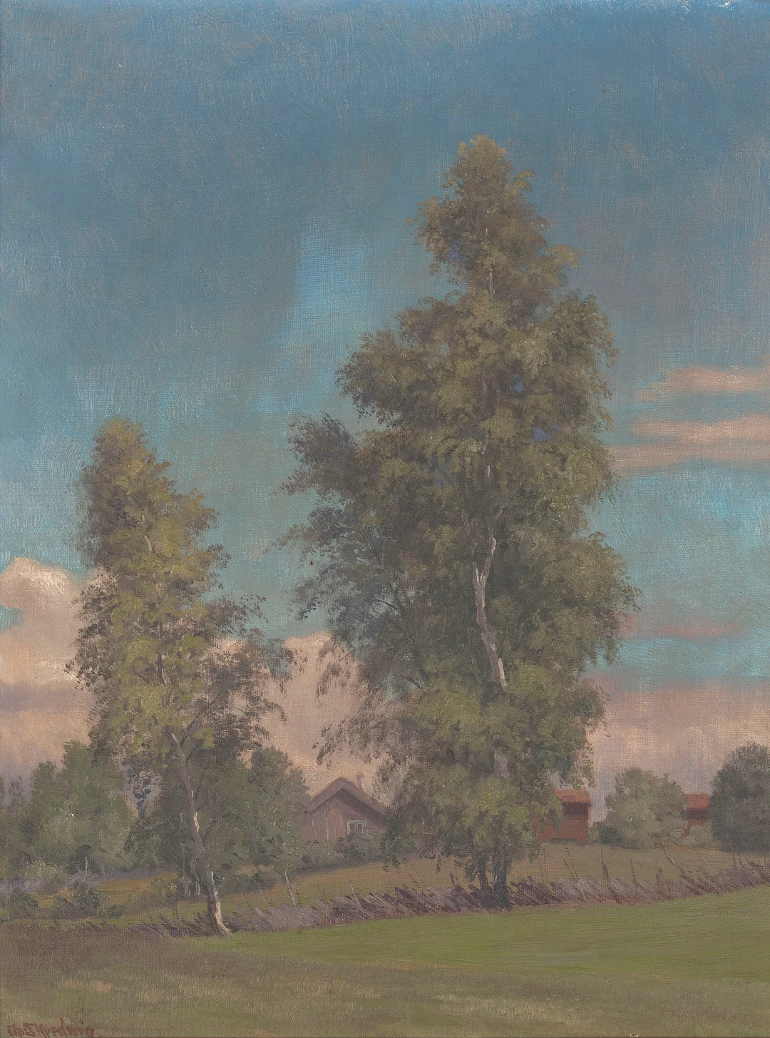 Skredsvig, Christian — "Sommer (motiv fra Vikersund)" — Kunst/Maleri — Blomqvist