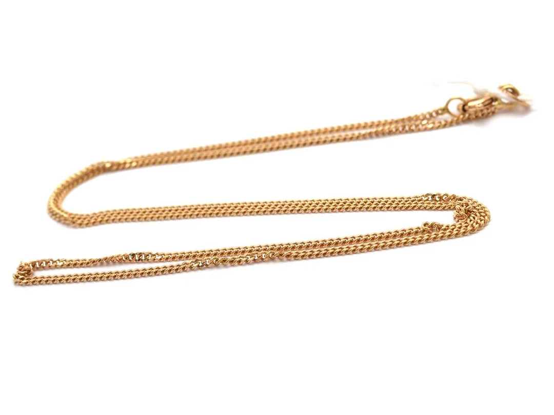 Kedja Pansarlänk 18K 2,3g 38,5cm Bredd: 1mm, Stämplad GHA — Smycken/Halskedja — Kaplans
