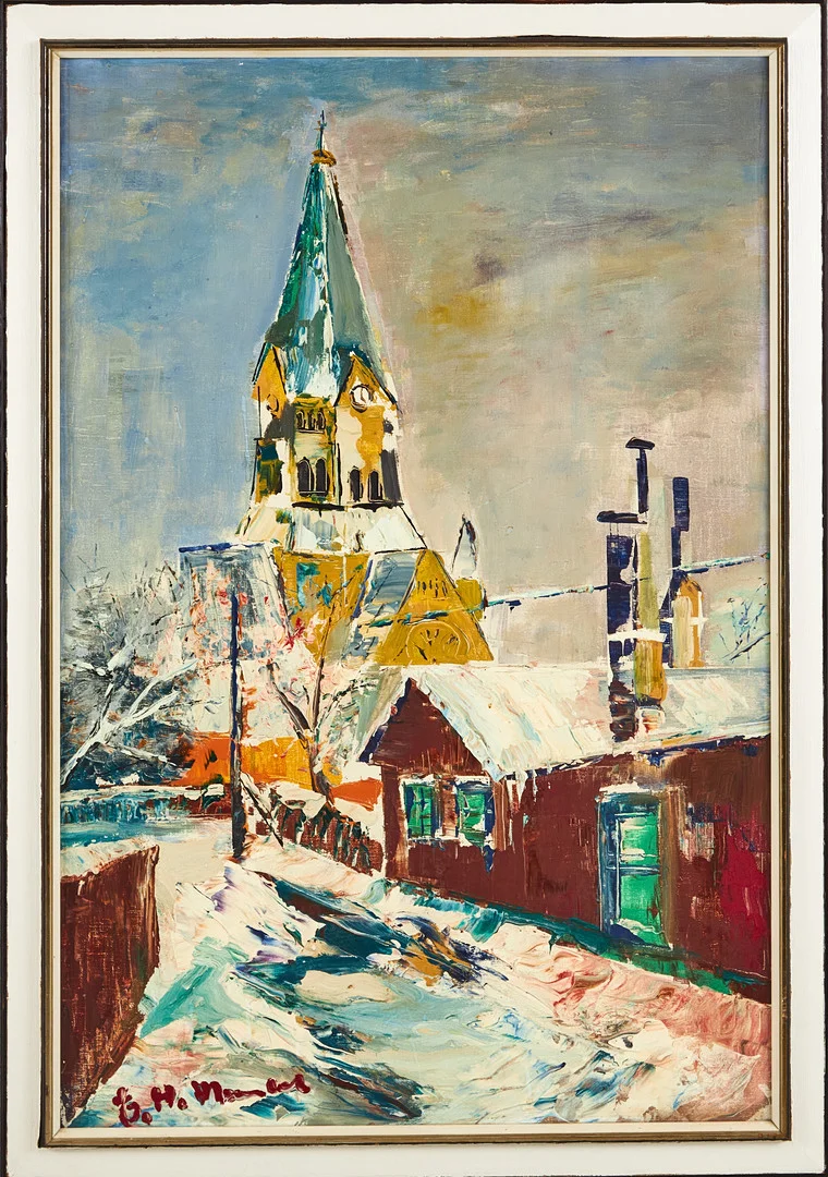 HELMUT MANTEL. Motiv från söder, olja på duk, signerad. — Paintings — Stockholms Auktionsverk Magasin 5