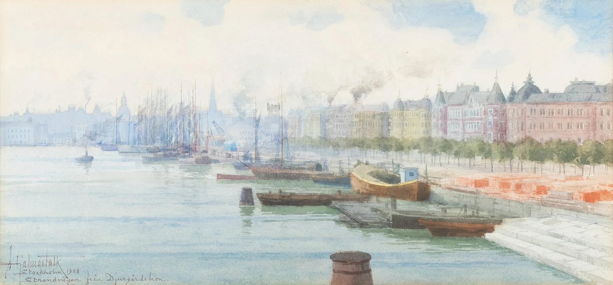 Hjalmar Falk, Strandvägen från Djurgårdsbron. — Bukowskis