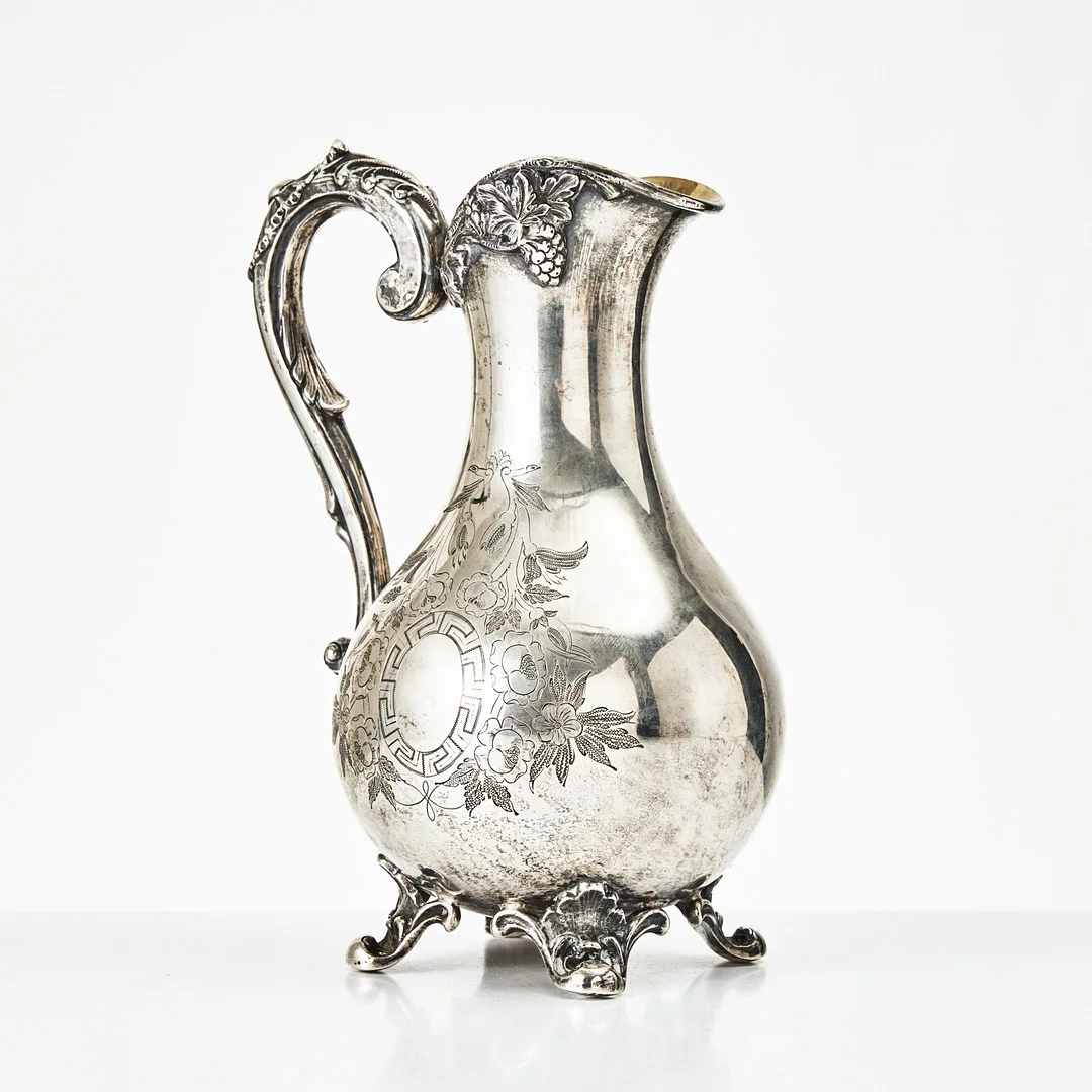 VINKANNA, silver, Frans Holm, Vadstena, 1876. — Silver — Stockholms Auktionsverk Magasin 5
