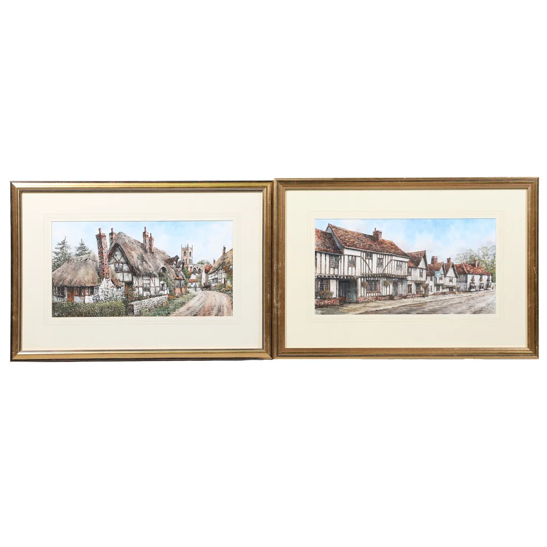 REG SIGER, SUFFOLK SCHOOL, PAIR OF WATERCOLOUR STUDIES (2). — Paintings — Bishop & Miller
