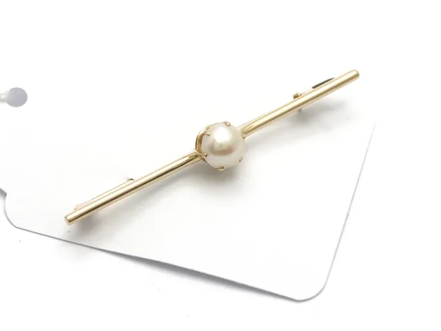 Brosch 18K med pärla 1,9g