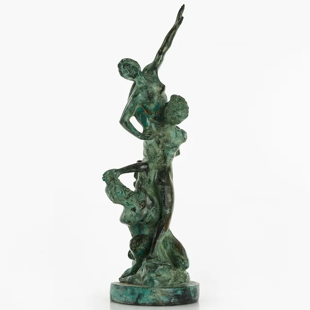 GIAMBOLOGNA (FLANDERN/ITALIEN, 1529-1608). EFTER. "Sabinskornas bortrövande", grönpatinerad brons.