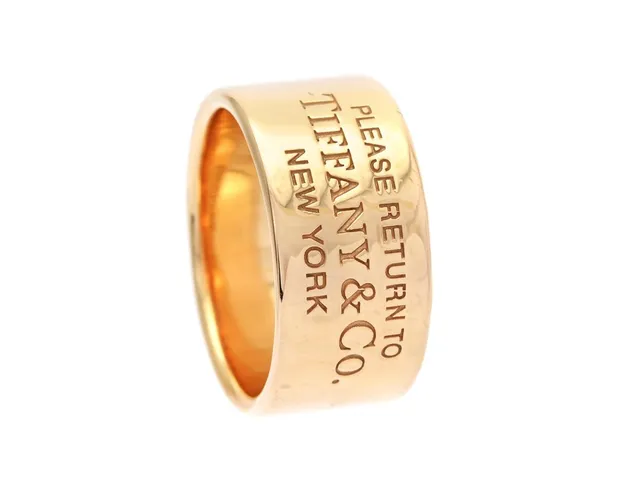 TIFFANY & CO, ring, Please Return to Tiffany,18K roséguld, stl 17,5 mm, vikt 13,2 g,originaletui, ytterkartong.