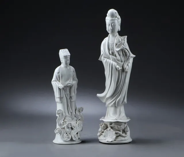 To kinesiske figurer i blanc de chine (2)