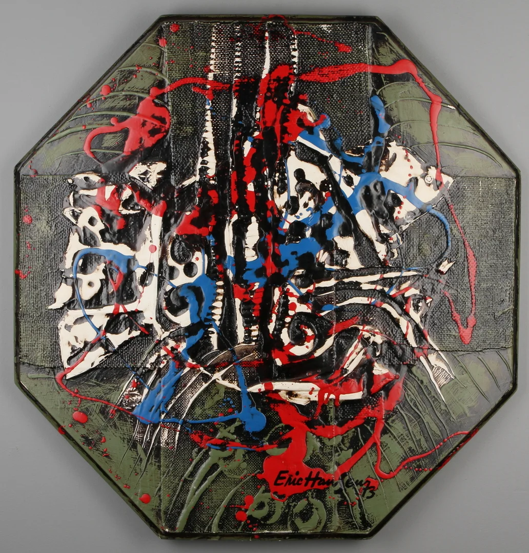 ERIC HANSEN. "Havets saga", olja på pannå, signerad och daterad 73. — Paintings — Auktionshuset Kolonn