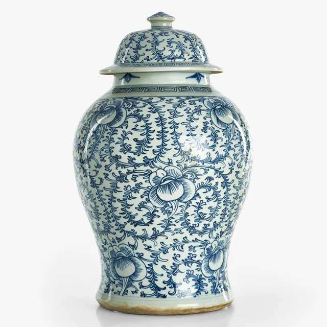 LOCKURNA, Kina, blåvit underglasyrdekor, 1900-tal.