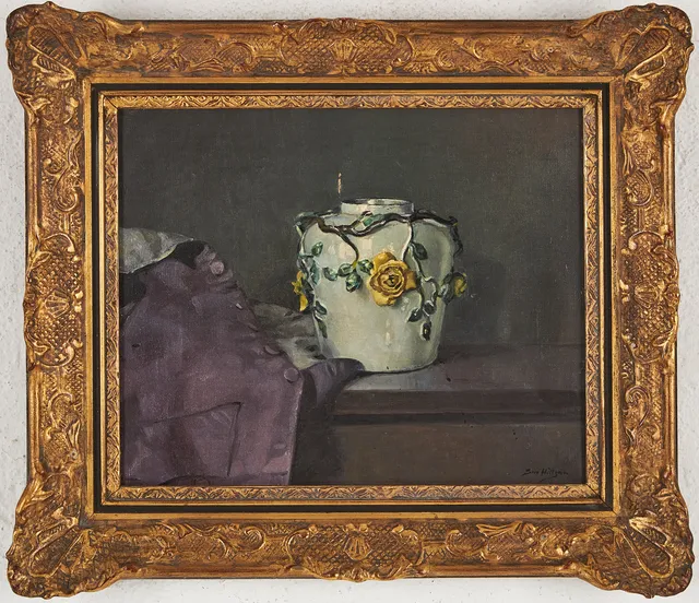 BROR HILLGREN (1881-1955). Blomsterstilleben, olja på duk, signerad.