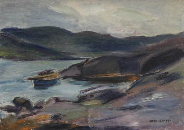 DISA JONASSON. olja på duk, "Från Bohuslän", signerad.