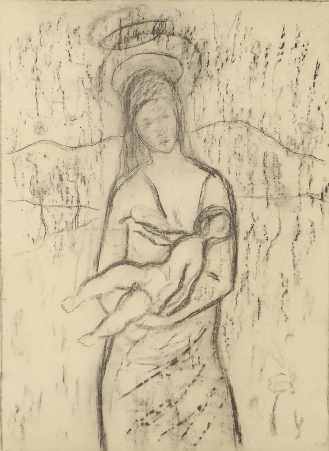 IVAN IVARSON. EFTER. "Madonna", litografiskt tryck i 200 ex.. signerad.