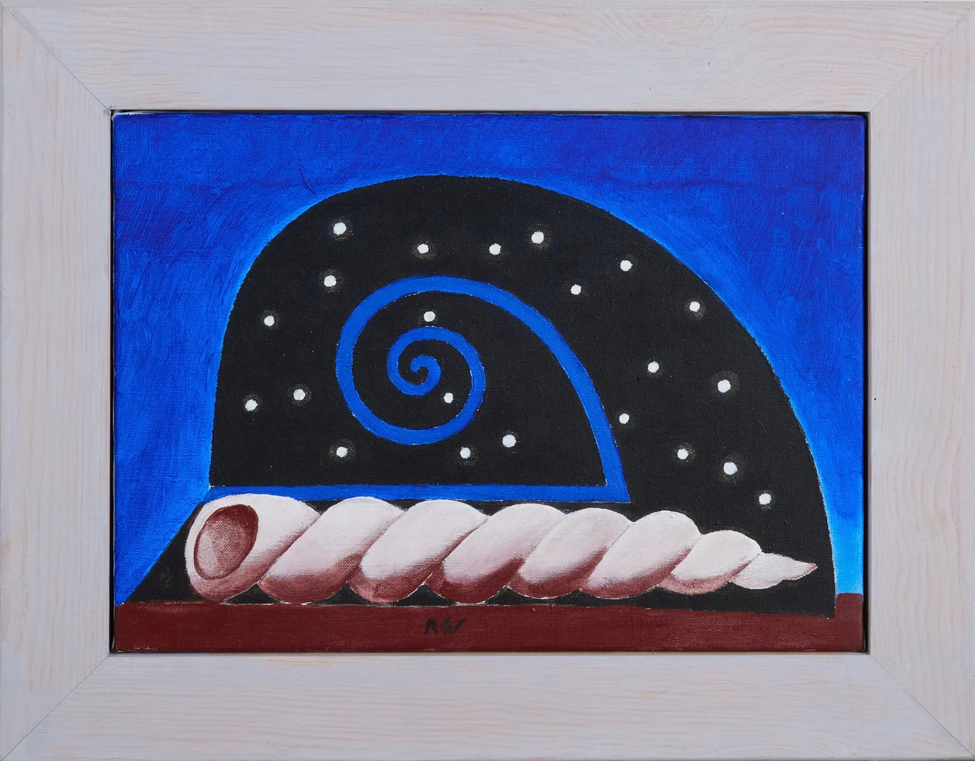 NILS G STENQVIST (1934-2005) Komposition med snäcka, monogramsignerad NGS, a verso signerad och daterad Nils G Stenqvist 1991. — Paintings — Stockholms Auktionsverk Magasin 5