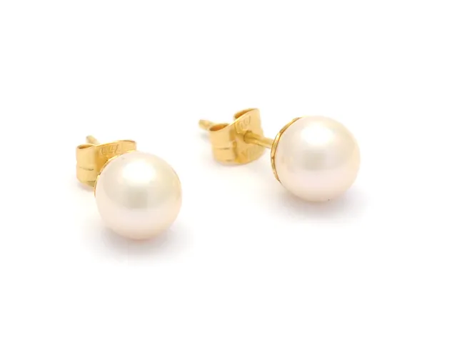 PÄRLÖRHÄNGEN, 18K guld, odlade pärlor ca 6,3 mm, vikt 1,3 g.