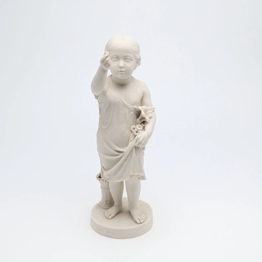 A COPELAND PARIAN FIGURE OF A YOUNG GIRL BY MARY THORNEYCROFT. — European — Lawrences Auctioneers