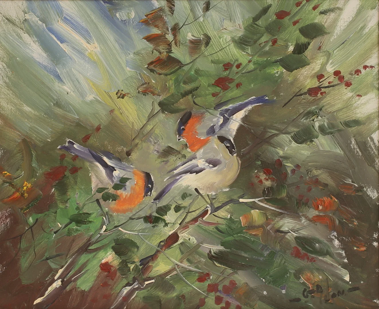 GUSTAV ADON. Olja på duk, "Domherre", signerad. — Paintings — RA Auktionsverket Norrköping