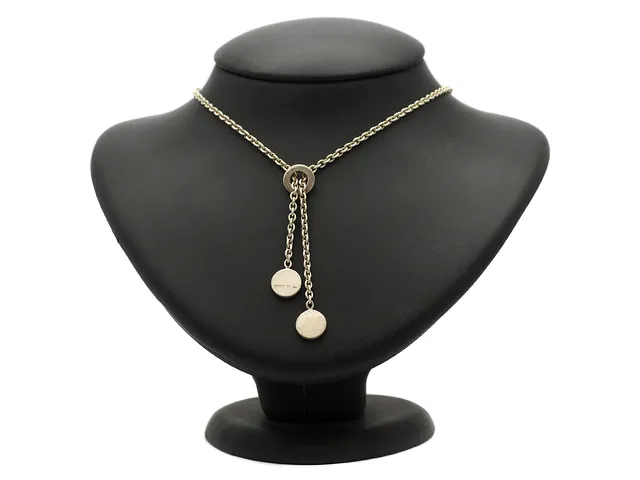 EFVA ATTLING, collier, Twin dots, sterlingsilver, längd 42 cm, vikt 15,7 g,