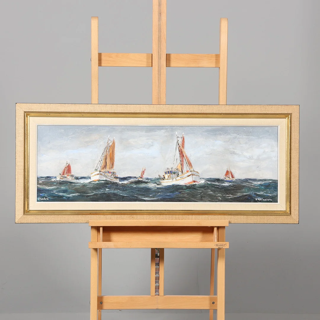 KURT ERIK HEINONEN. OLJA PÅ DUK, "Fladen" signerad. — Paintings — Borås Auktionshall