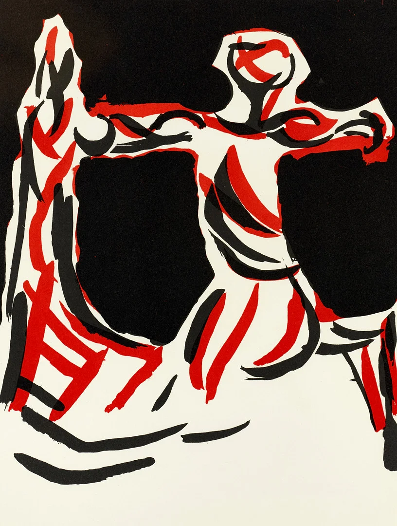 MARINO MARINI (Italien, 1901-1980), "Cavalier", originallitografi i färg från 1967. — Engravings & Prints — Crafoord Auktioner Stockholm