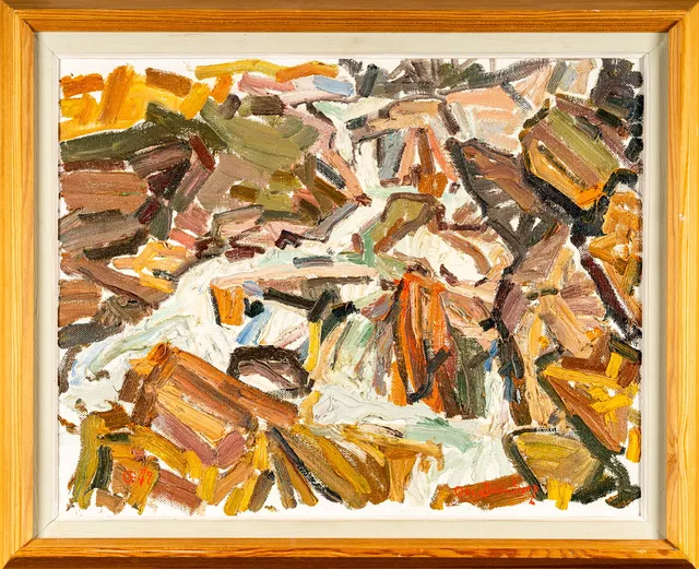 OLLE BLOMBERG. Olja på duk, Signerad, 1972.