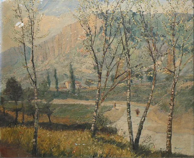 SPANISH SCHOOL, 20TH CENTURY. Rural view.