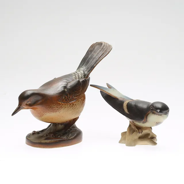 FIGURINER, 2 st, porslin, Bing & Gröndahl, Danmark.