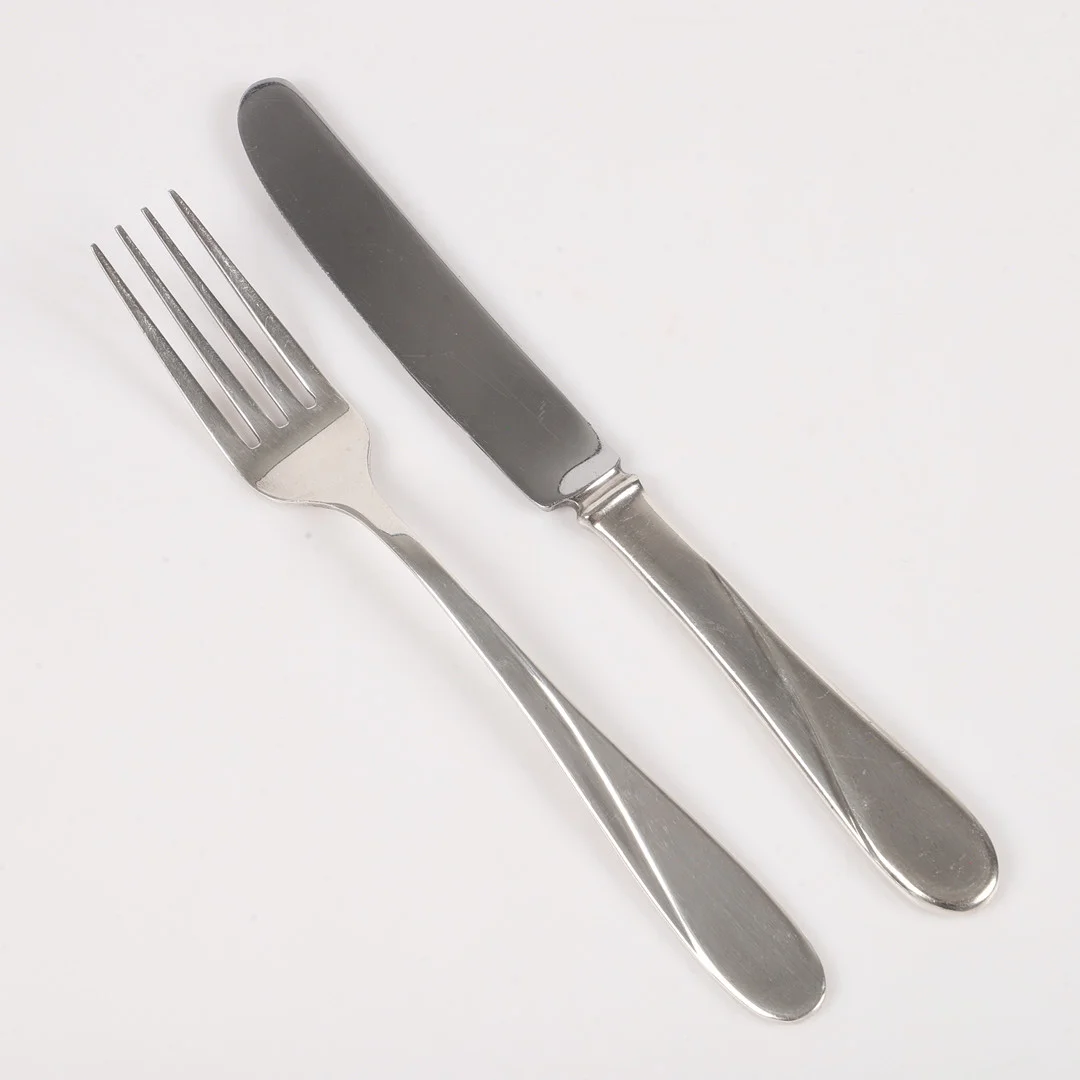 ANNA EHRNER. Bestickuppsättning, 20 delar, "Line", Boda Shop. — Other metals — Helsingborgs Auktionskammare