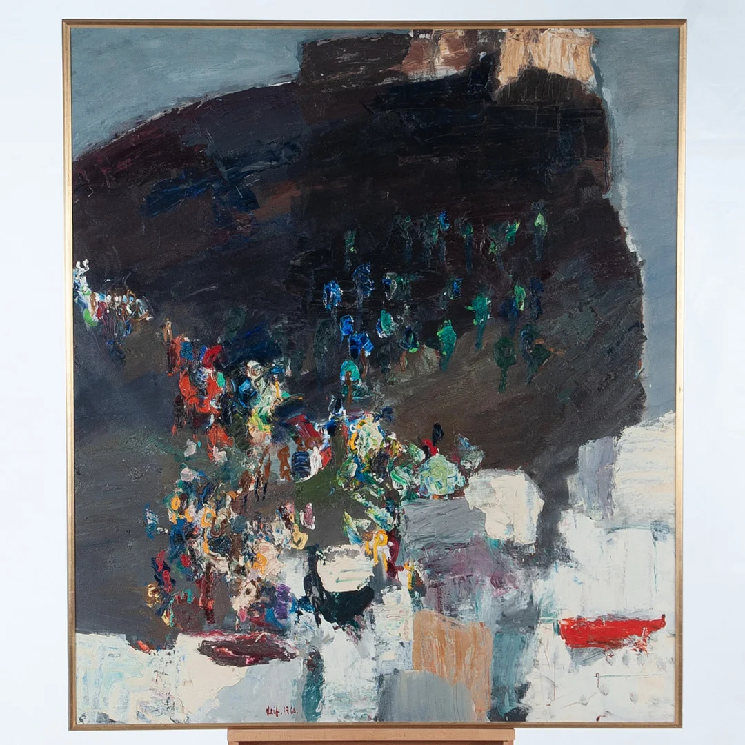 LEIF KANDER. Komposition, signerad och daterad Leif. 1966. — Paintings — Laholms Auktionskammare