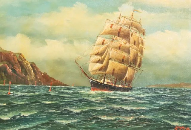 GREGOR HELLBERG. "La Hogie", olja på duk, signerad Gregor -76.