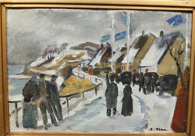 ALBERT ABBE. olja på duk, signerad.