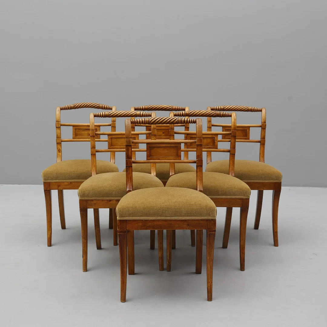 STOLAR, 6 st Karl Johan 1800-tal. — Armchairs & Chairs — Södermanlands Auktionsverk