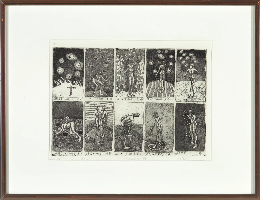 Widerberg, Frans — "Tarok VI" 1985 — Kunst/Grafikk — Blomqvist