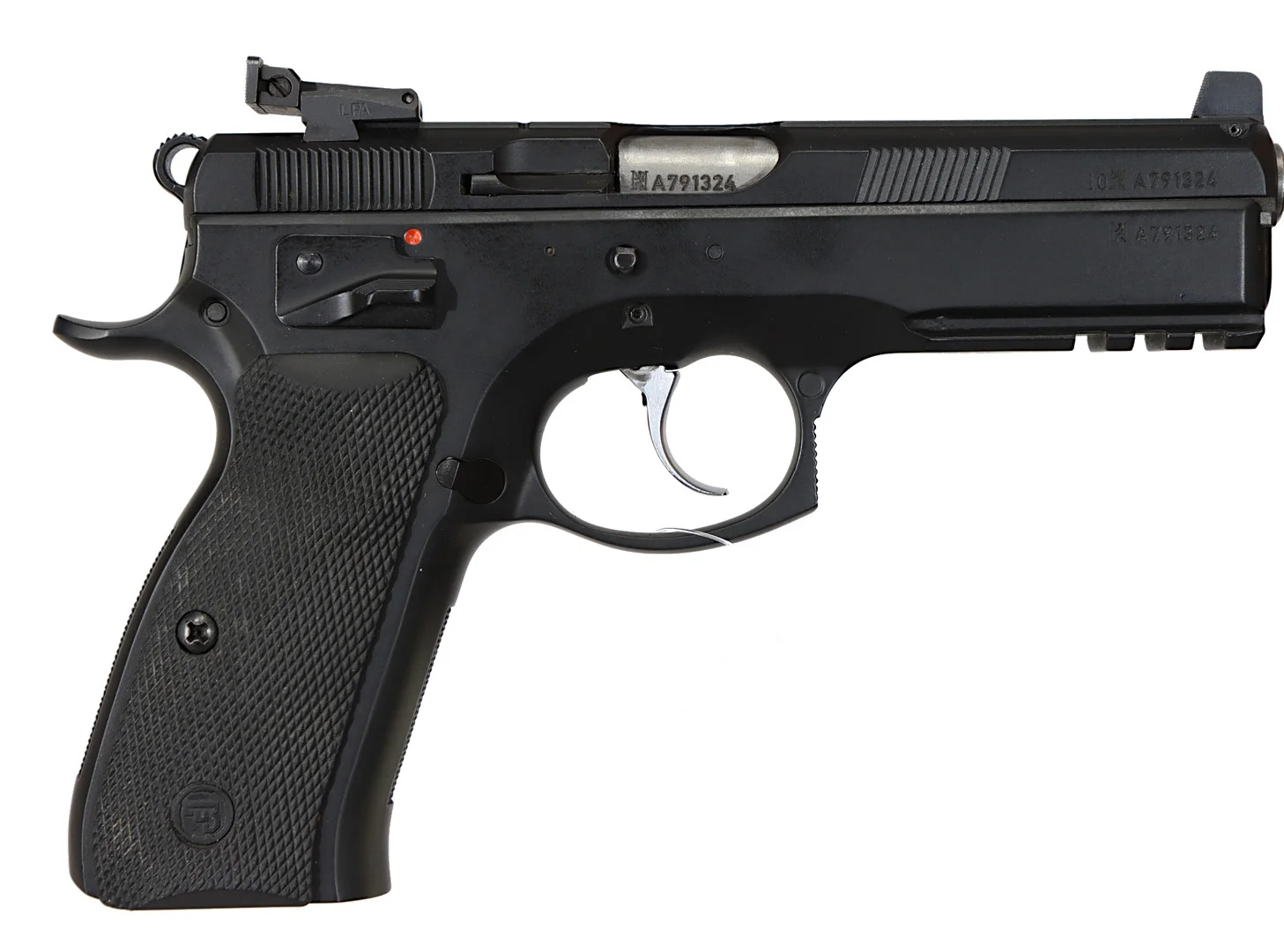 PISTOL, Halvautomat, fabrikat CZ, modell 75 SP-01 Shadow, kaliber 9mm (9x19), tillv.nr A791324, se-nr SE2295400. — Pistols — Walter Borg